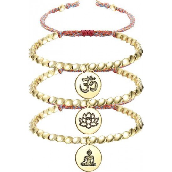 Tibetan Copper Bead Bracelets For Men Women Handmade Braided Buddhist Bracelet Set Lucky Rope Bracelet For Protection Tibetan Copper Bead Bracelets For Men Women Handmade Braided Buddhist Bracelet Set Lucky Rope Bracelet For Protection